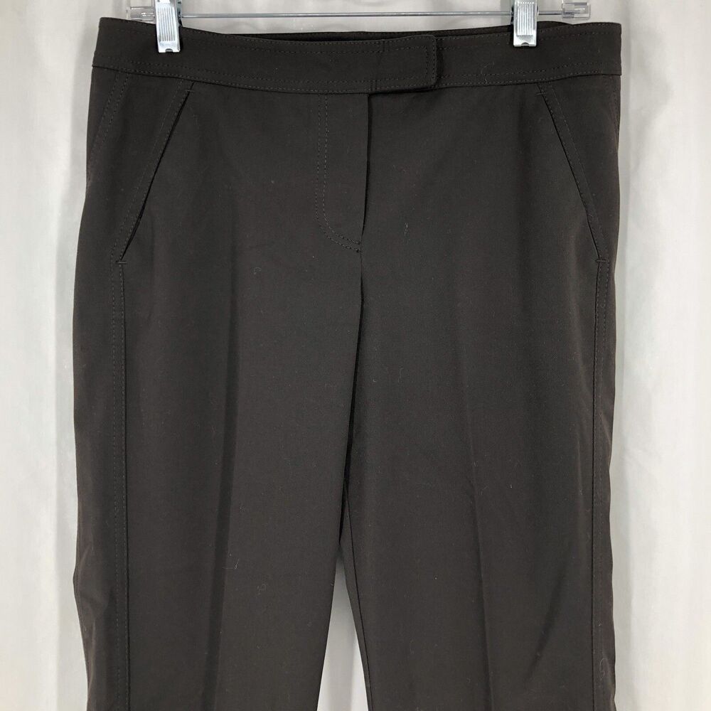 The Limited Stretch Dark Brown Bootcut Pants Wide Leg Slacks Size 8 NWT
